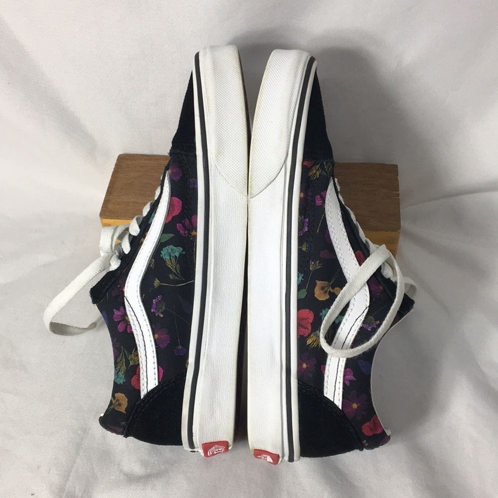 Vans Women’s Old Skool Black Floral Skate Sneakers Size 5.5 GREAT Condition - Picture 9 of 15